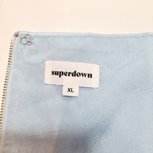 Superdown Janet Corset Top in Light Blue XL - Picture 9 of 11